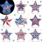 9 Pcs Luminous 4th of July Diamond Art Tabletop Decor - Glow in The Dark Double-Sided Patriotic Diamond Painting Kits for Adults, DIY Star Centerpieces for Memorial Day & Tiered Trays